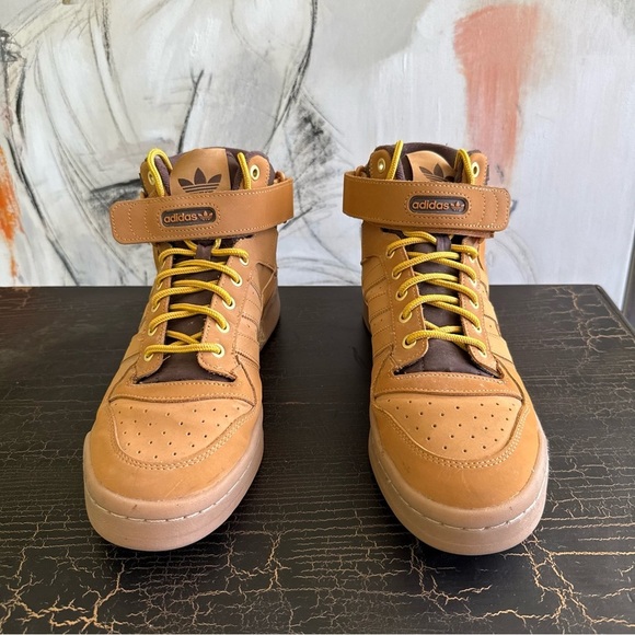 Adidas Originals Forum Mid sneakers in light brown size 11.5 - Picture 3 of 13